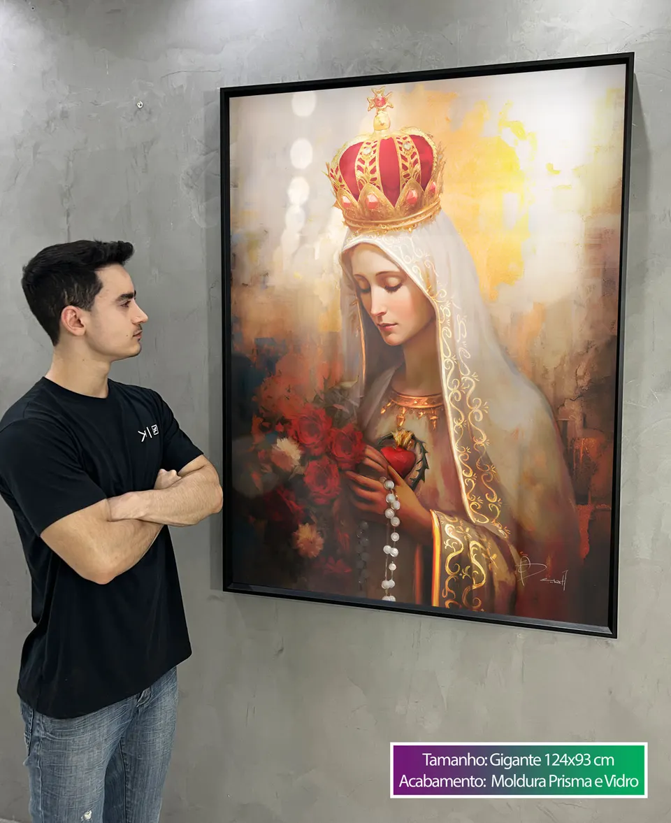 Quadro Nossa Senhora de Fátima Strati D'Arte, de Benoit — foto 12