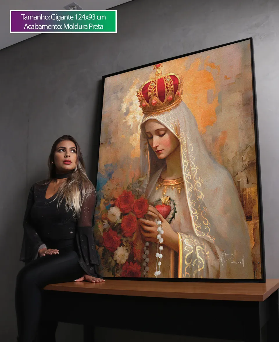 Quadro Nossa Senhora de Fátima Strati D'Arte, de Benoit — foto 3