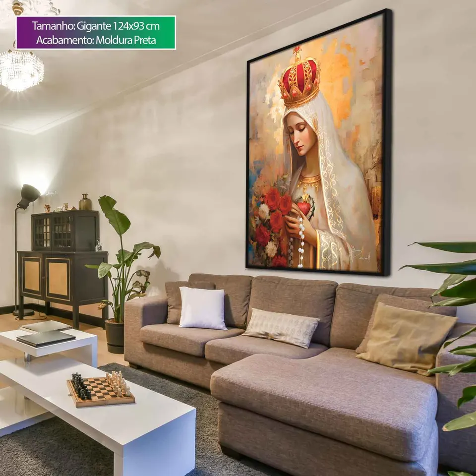 Quadro Nossa Senhora de Fátima Strati D'Arte, de Benoit — foto 4
