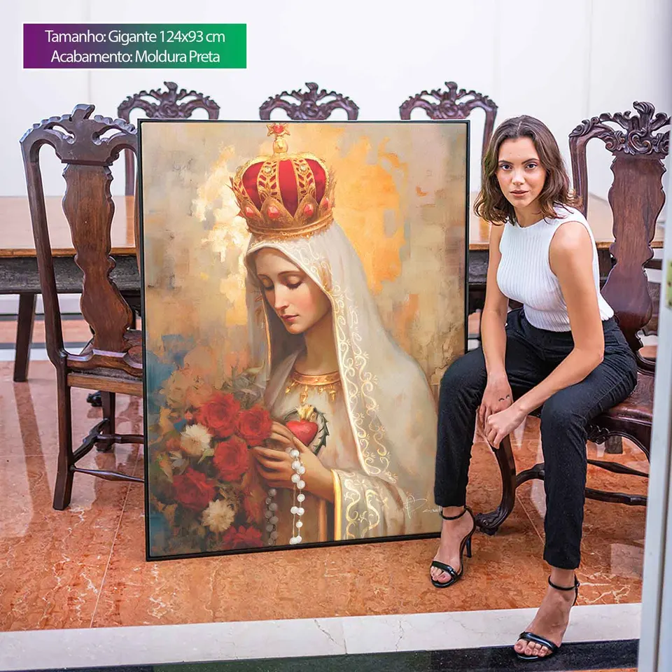 Quadro Nossa Senhora de Fátima Strati D'Arte, de Benoit — foto 5
