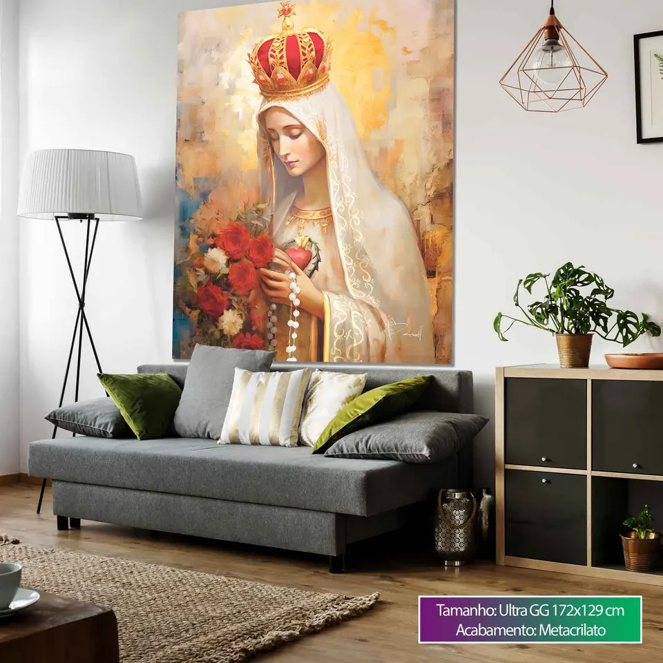 Quadro Nossa Senhora de Fátima Strati D'Arte, de Benoit — foto 6