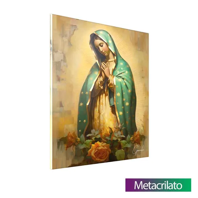 Quadro Nossa Senhora de Guadalupe Strati D'Arte com acabamento em metacrilato