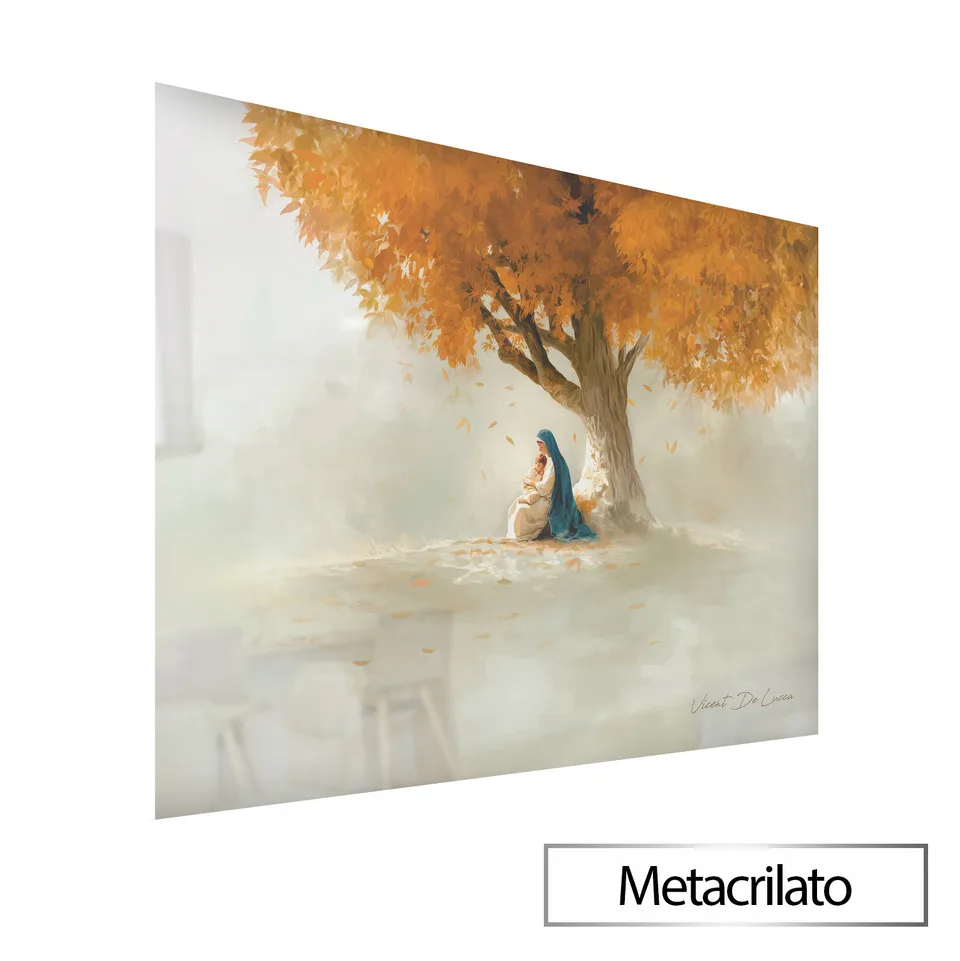 Quadro O Acolhimento de Maria - Coleção Minimalista com acabamento em metacrilato