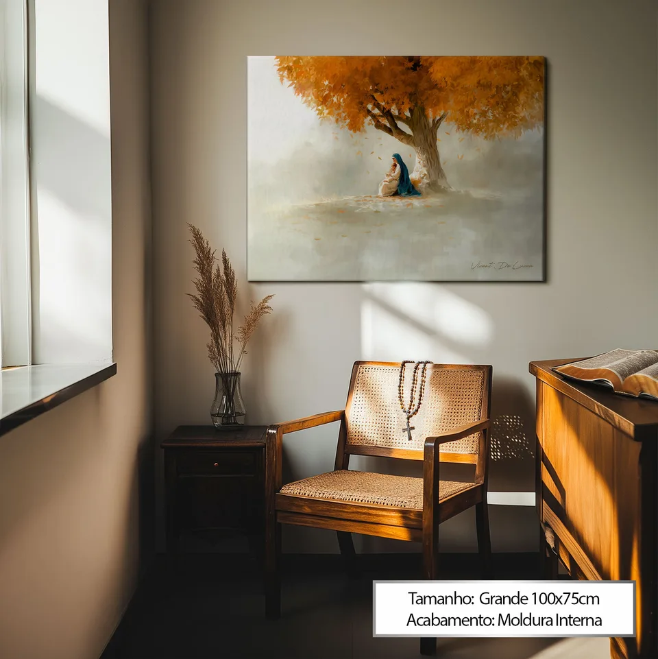 Quadro O Acolhimento de Maria - Coleção Minimalista, de Vicent de Lucca — foto 4