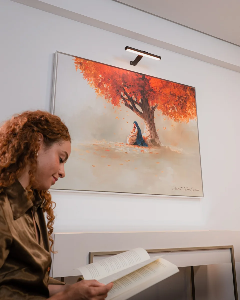 Quadro O Acolhimento de Maria - Coleção Minimalista, de Vicent de Lucca — foto 5
