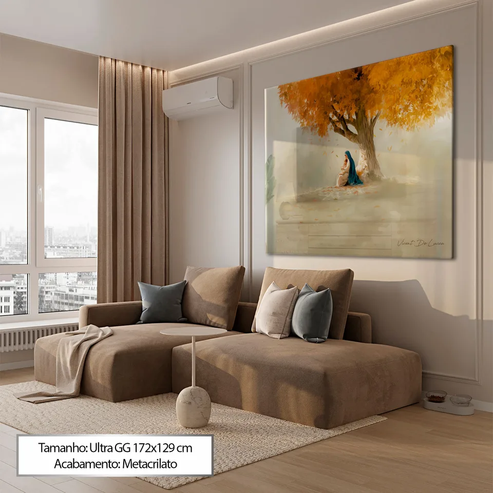 Quadro O Acolhimento de Maria - Coleção Minimalista, de Vicent de Lucca — foto 7
