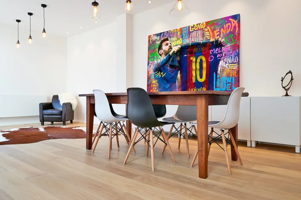 Quadro O ET da Catalunha Messi com moldura interna