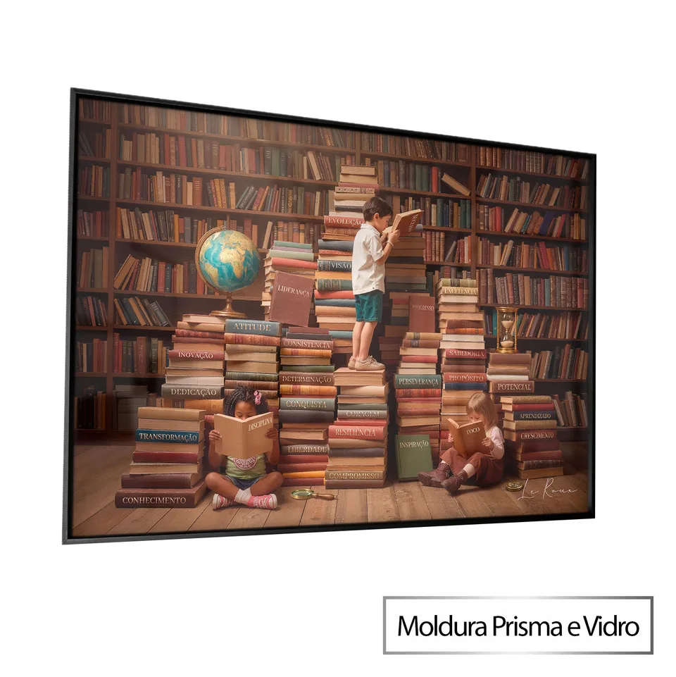 Quadro O Futuro do Mundo com moldura Prisma e vidro