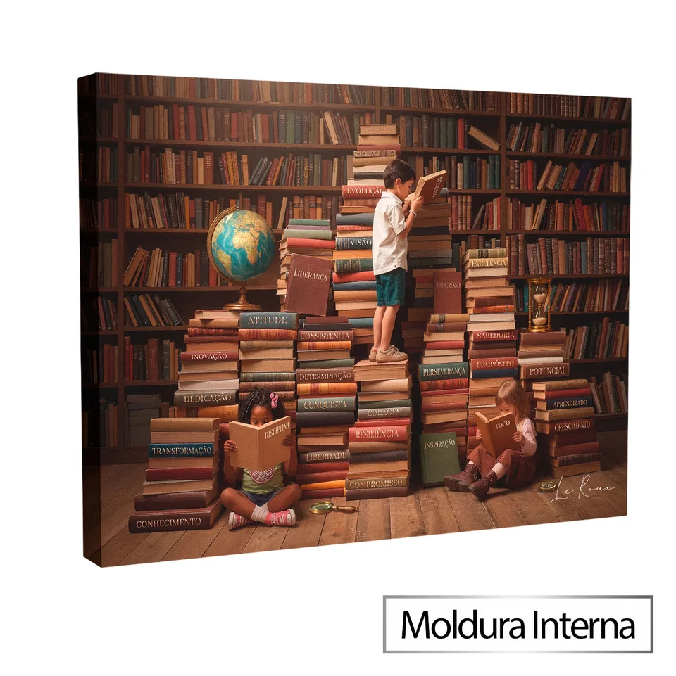Quadro O Futuro do Mundo com moldura interna