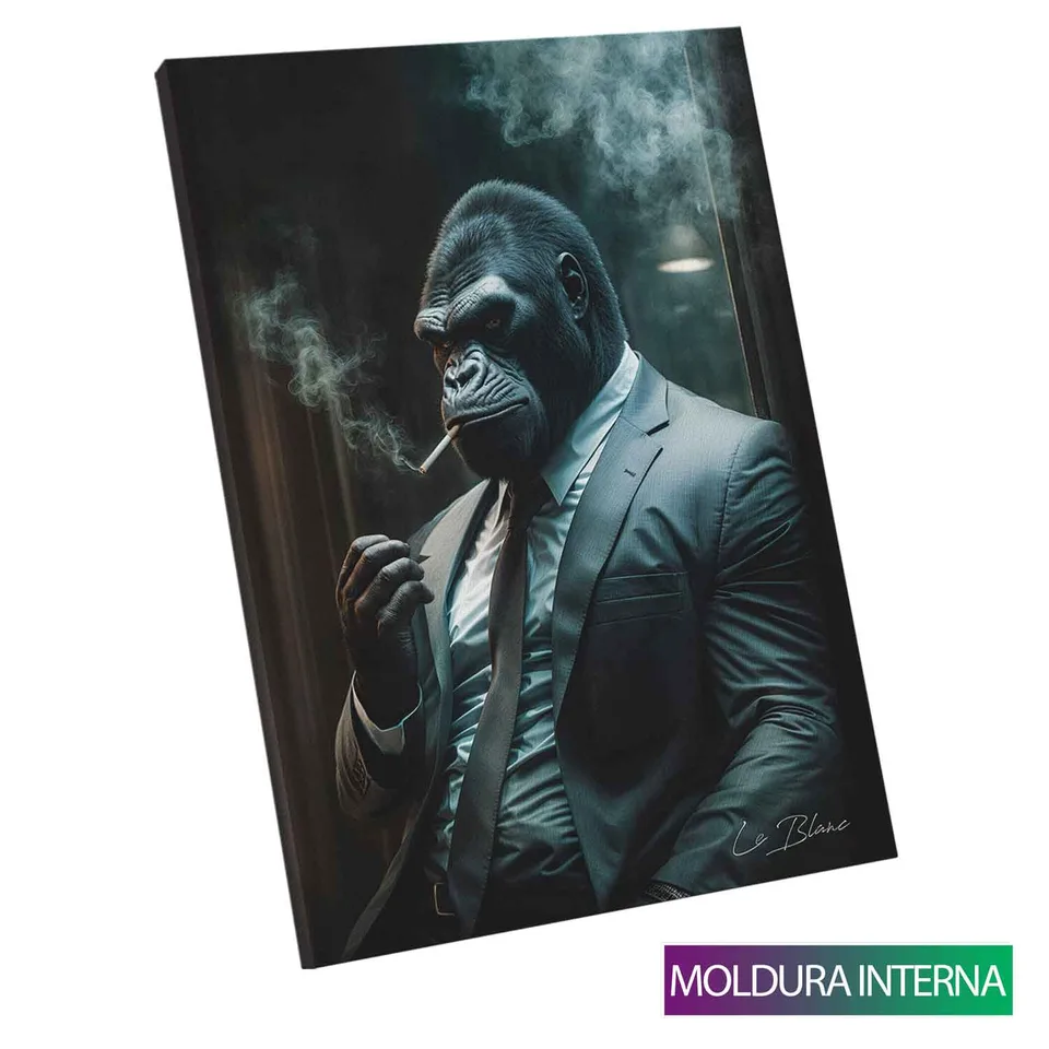 Quadro O Gorila Gângster com moldura interna
