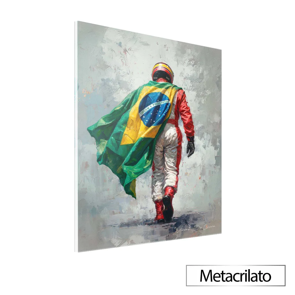 Quadro O Herói Brasileiro com acabamento em metacrilato