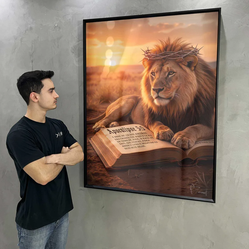 Quadro O Leão da Revelação, de Benoit — foto 3