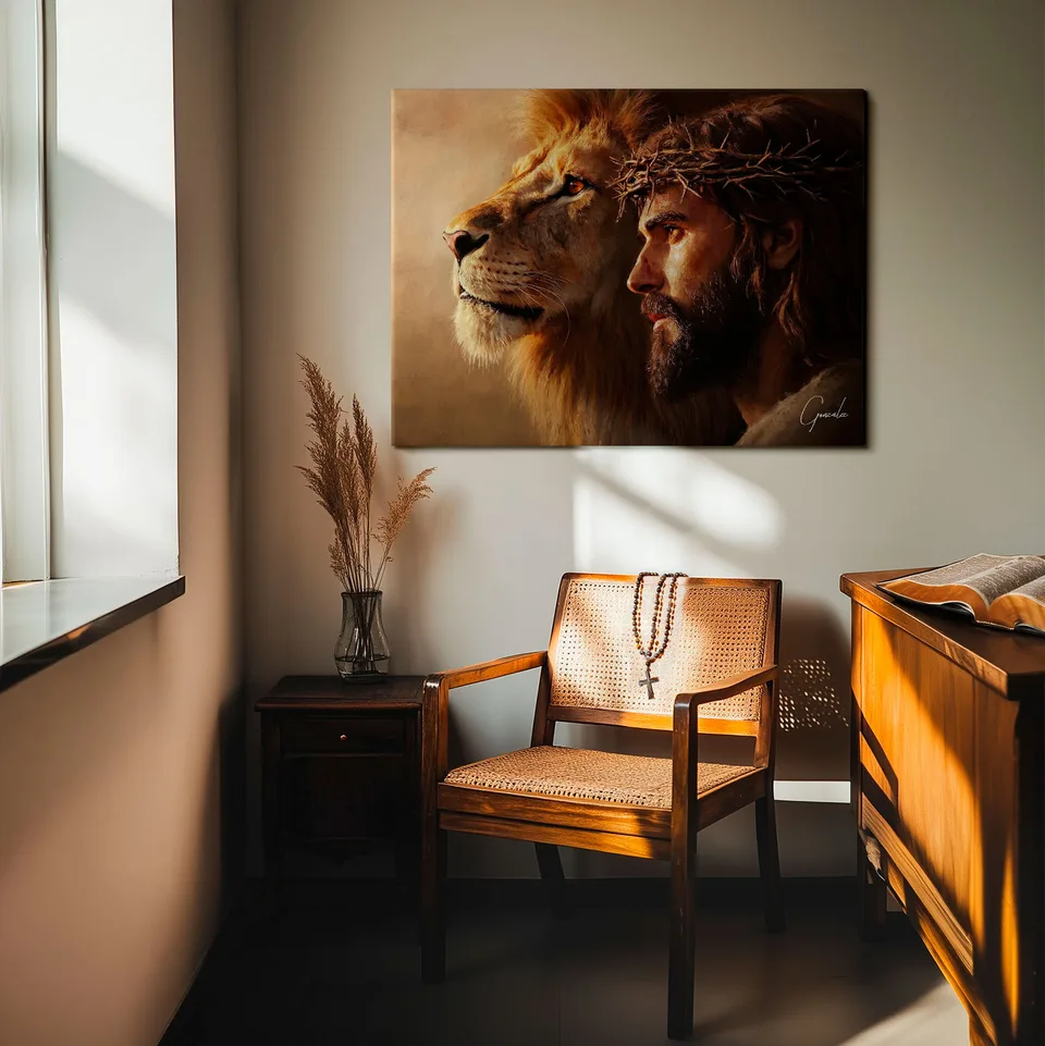 Quadro O Leão de Judá em Cristo, de Gonzalez — foto 2