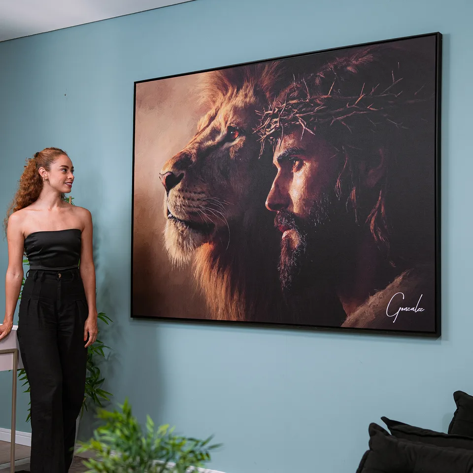Quadro O Leão de Judá em Cristo, de Gonzalez — foto 3