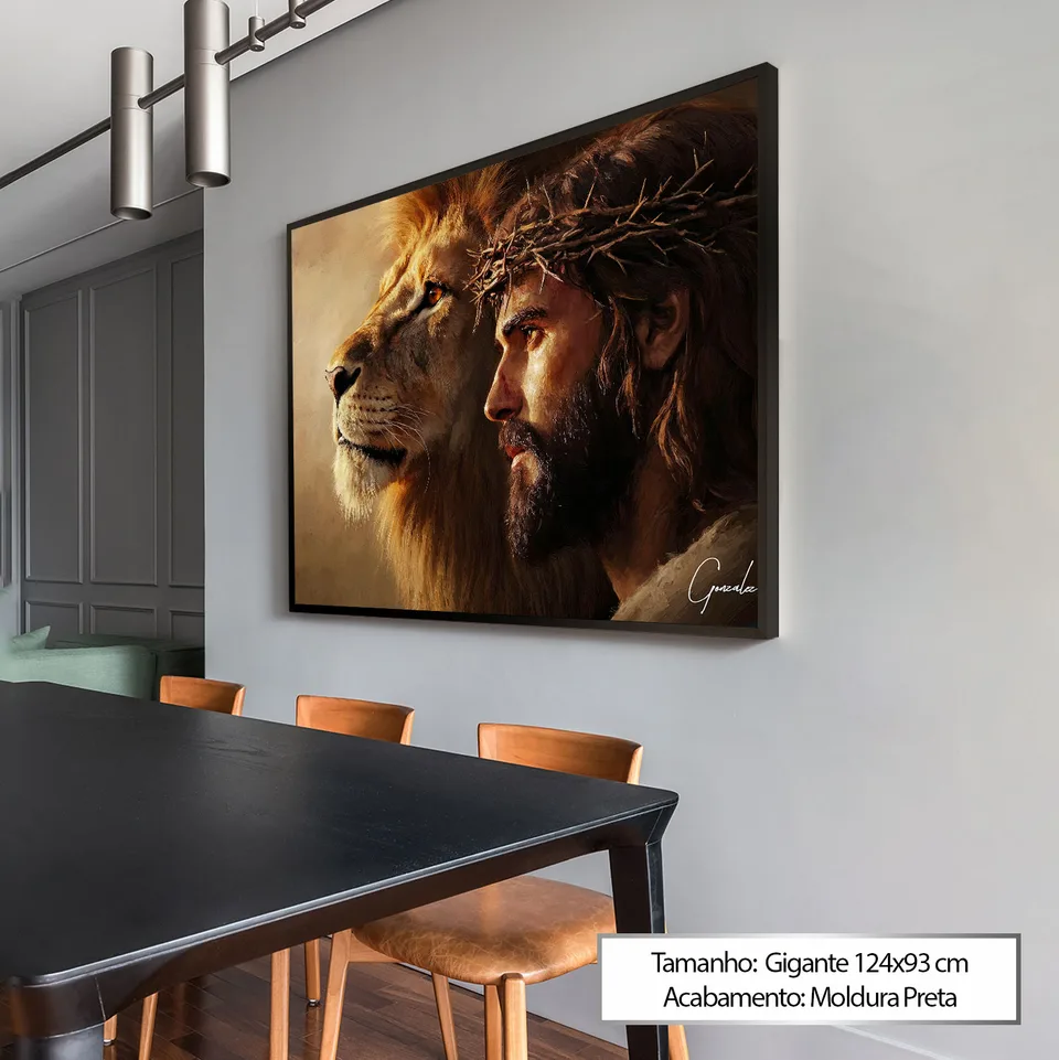 Quadro O Leão de Judá em Cristo, de Gonzalez — foto 4