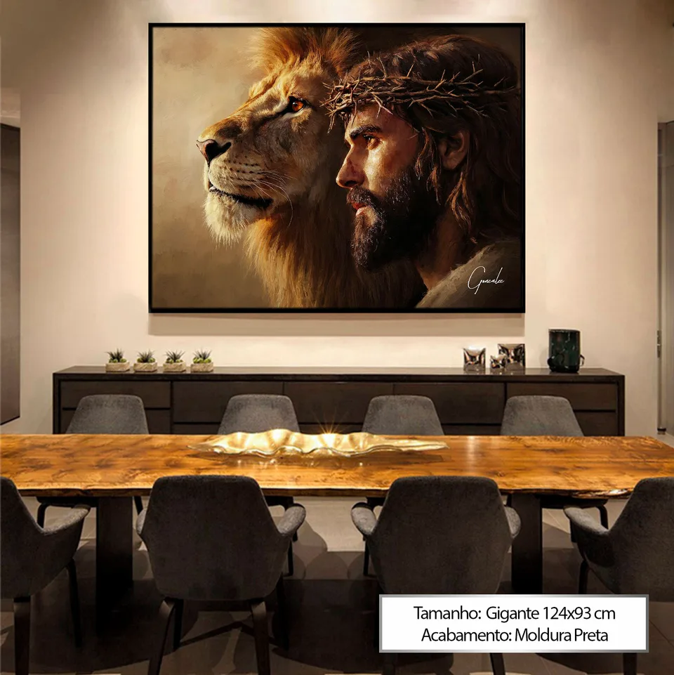 Quadro O Leão de Judá em Cristo, de Gonzalez — foto 7