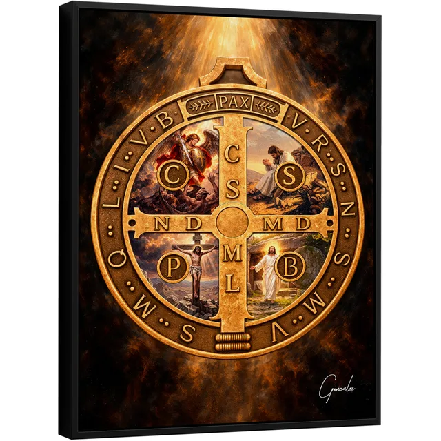 Quadro O Legado da Medalha de São Bento