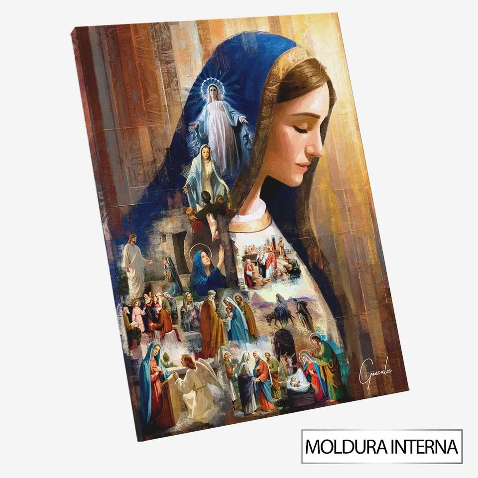 Quadro O Legado de Maria com moldura interna