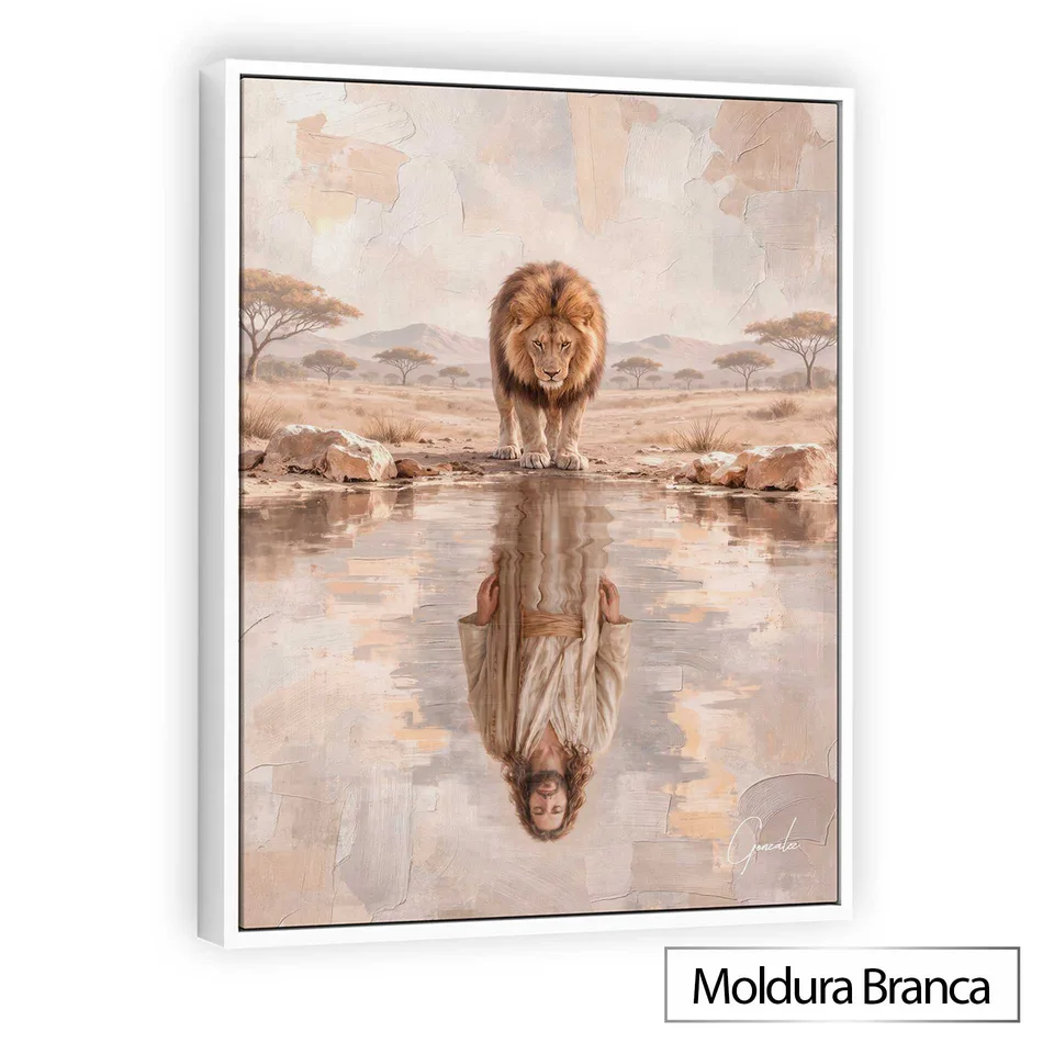 Quadro O Reflexo do Leão de Judá - Coleção Cream Art — foto 10
