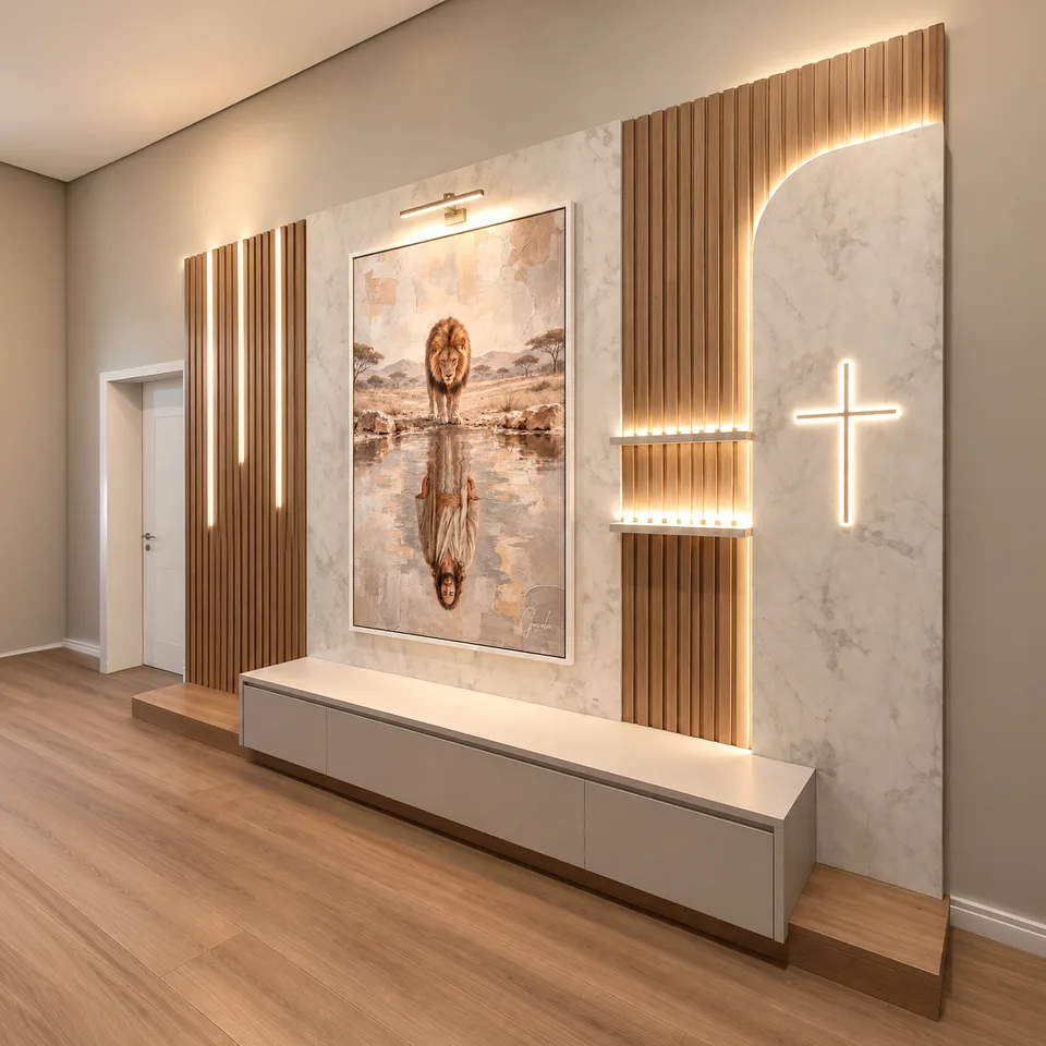 Quadro O Reflexo do Leão de Judá - Coleção Cream Art — foto 6
