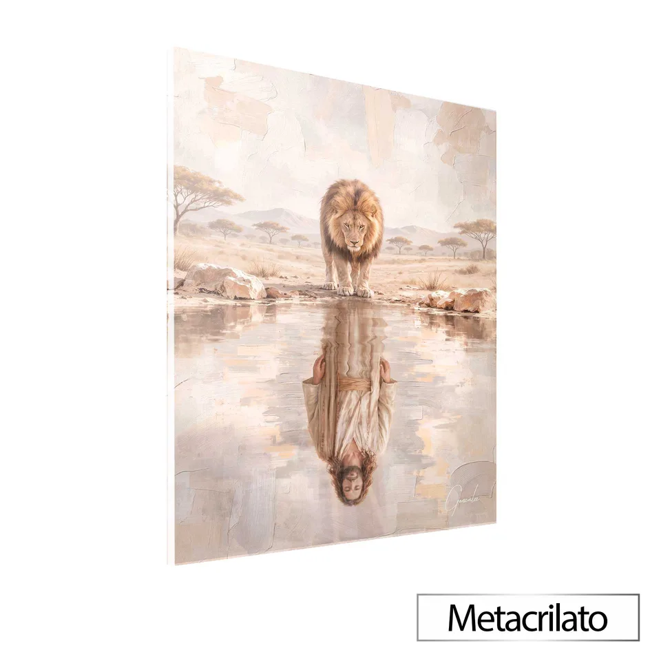 Quadro O Reflexo do Leão de Judá - Coleção Cream Art — foto 8