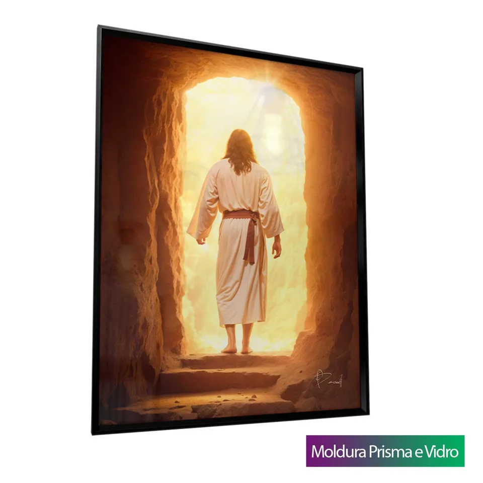 Quadro O Retorno de Cristo com moldura Prisma e vidro