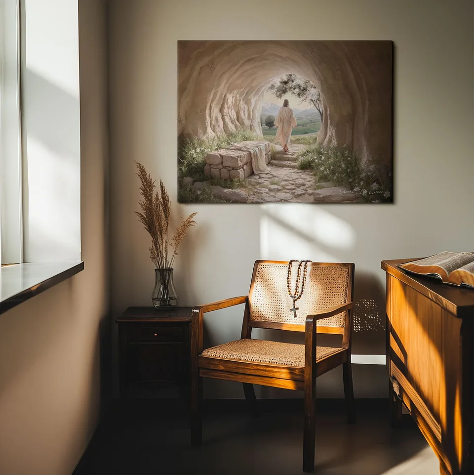 Quadro O Salvador Ressuscitado - Coleção Minimalista, de Vicent de Lucca — foto 2