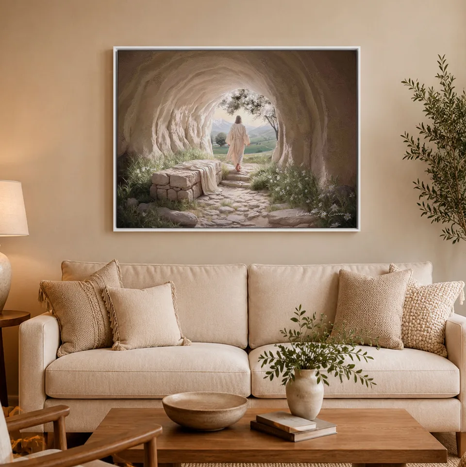 Quadro O Salvador Ressuscitado - Coleção Minimalista, de Vicent de Lucca — foto 4