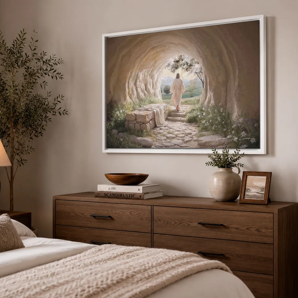 Quadro O Salvador Ressuscitado - Coleção Minimalista, de Vicent de Lucca — foto 5