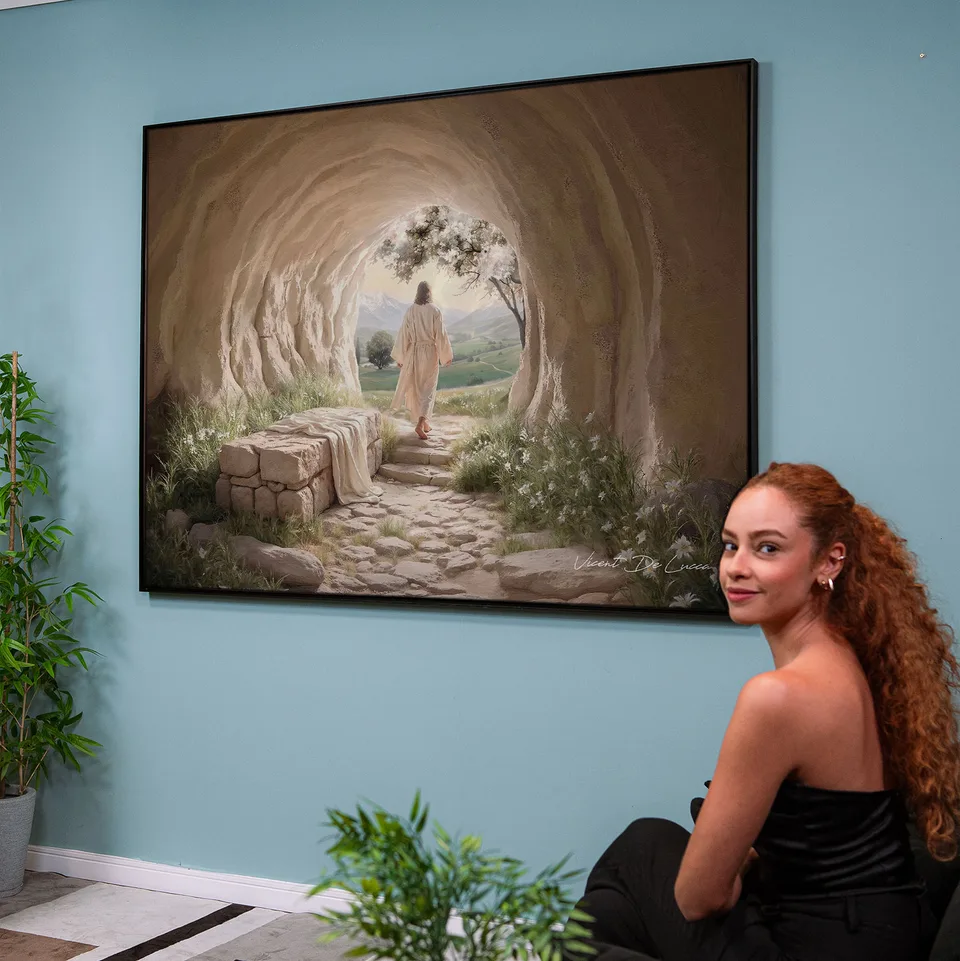Quadro O Salvador Ressuscitado - Coleção Minimalista, de Vicent de Lucca — foto 6