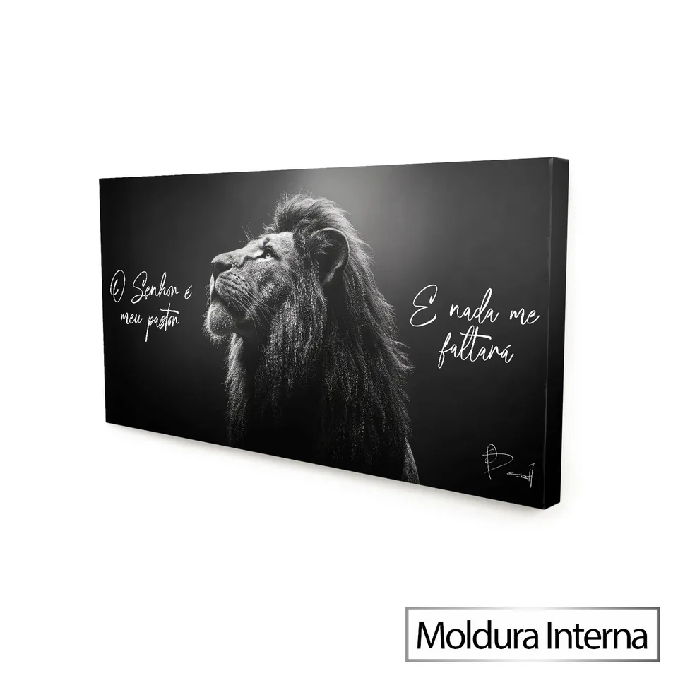 Quadro O Senhor é o Meu Pastor e Nada me Faltará com moldura interna