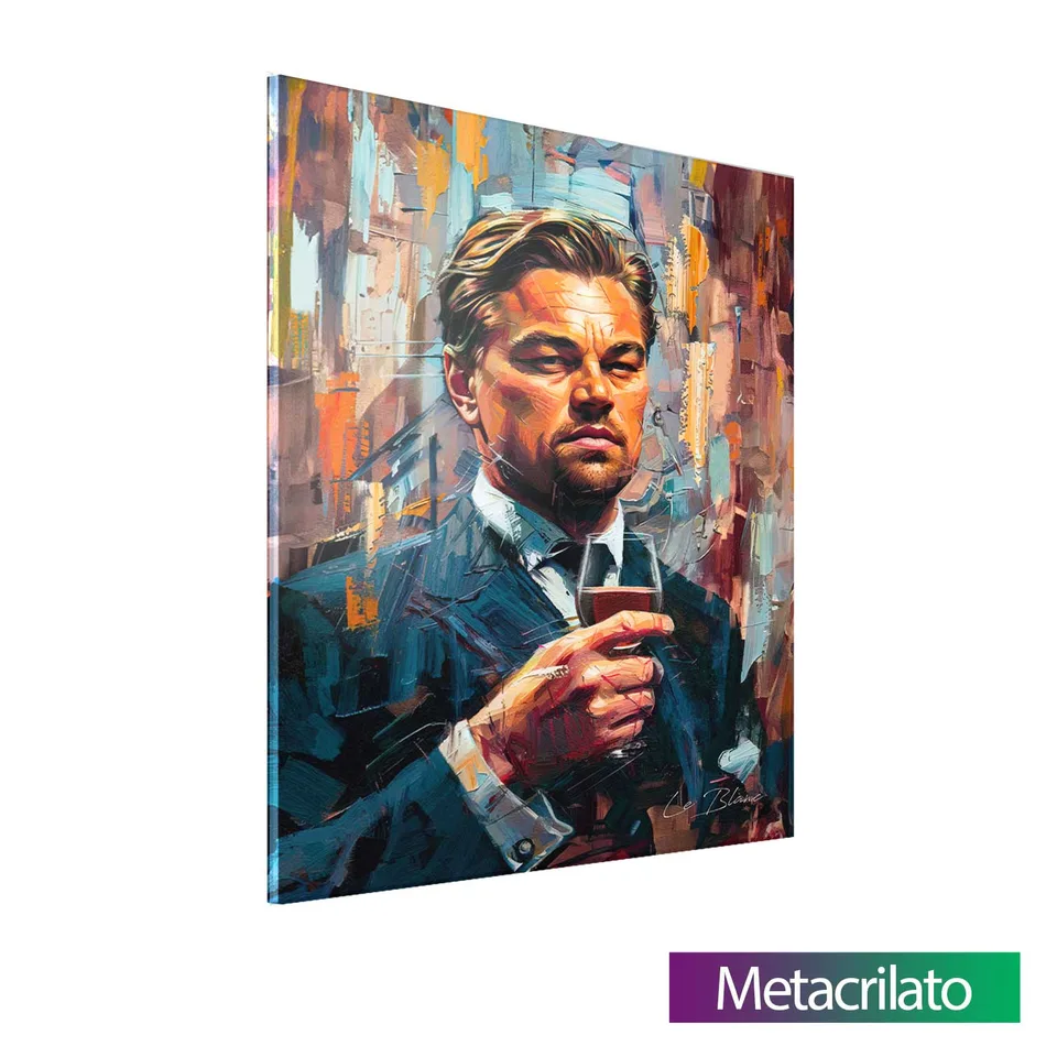 Quadro O Vitorioso Lobo de Wall Street com acabamento em metacrilato