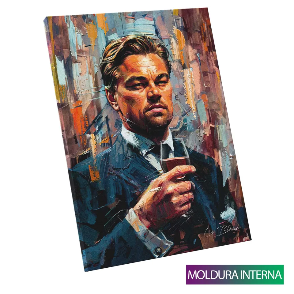 Quadro O Vitorioso Lobo de Wall Street com moldura interna