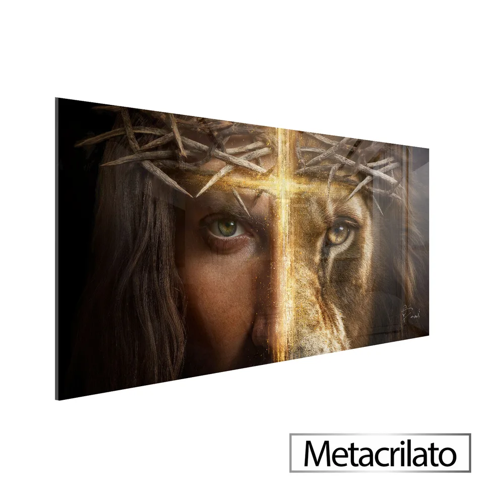 Quadro Olhares Divinos com acabamento em metacrilato
