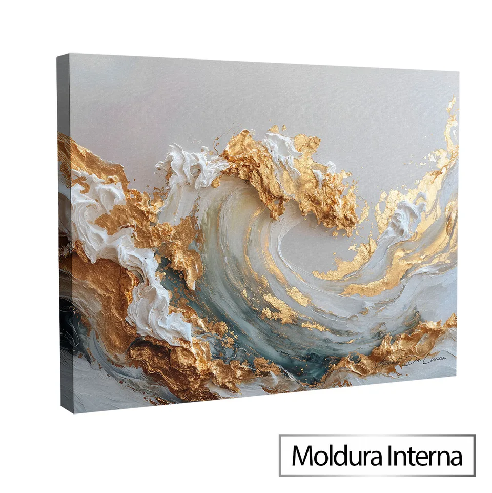Quadro Onda Celestial com moldura interna
