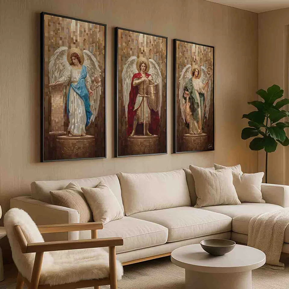 Quadro Os Arcanjos Tesselart - 3 Peças, de Gonzalez — foto 2