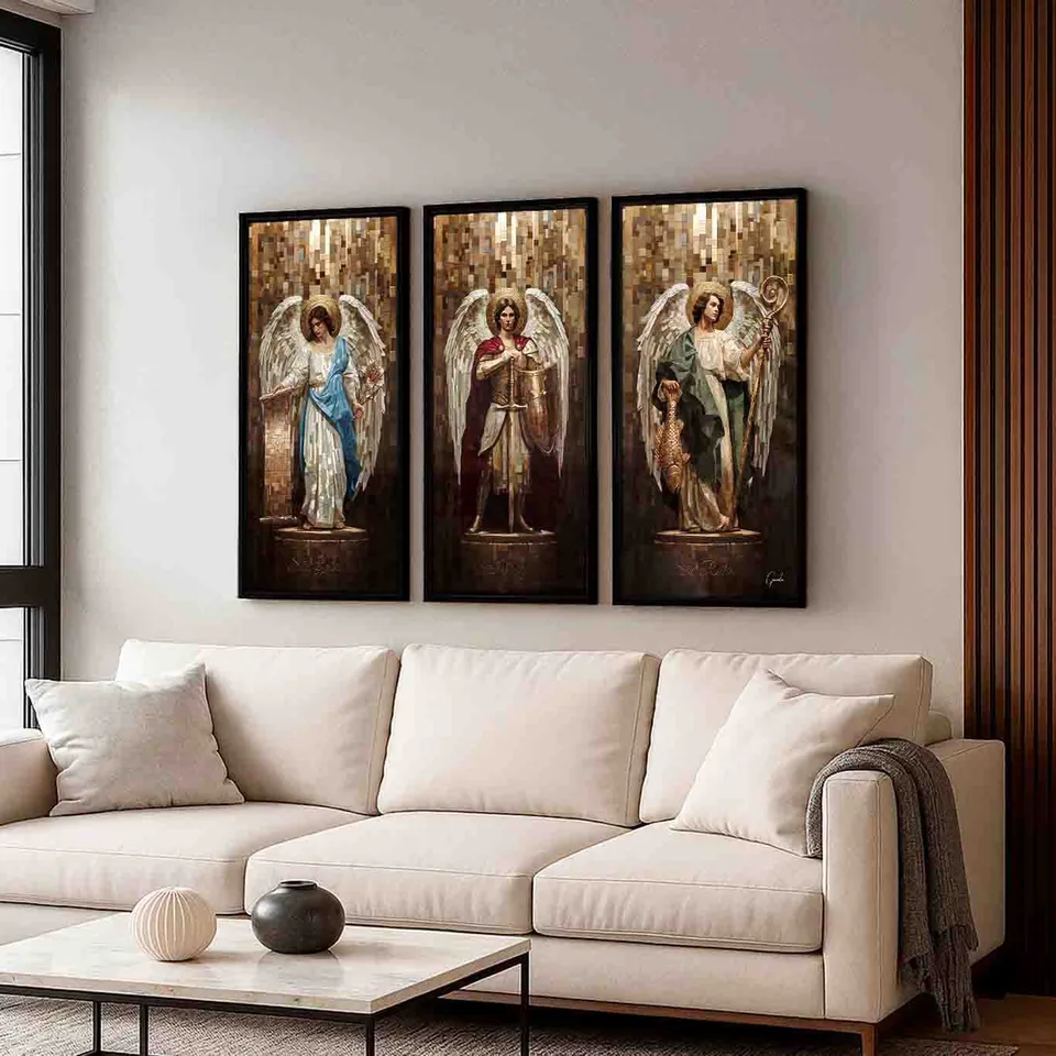 Quadro Os Arcanjos Tesselart - 3 Peças, de Gonzalez — foto 7