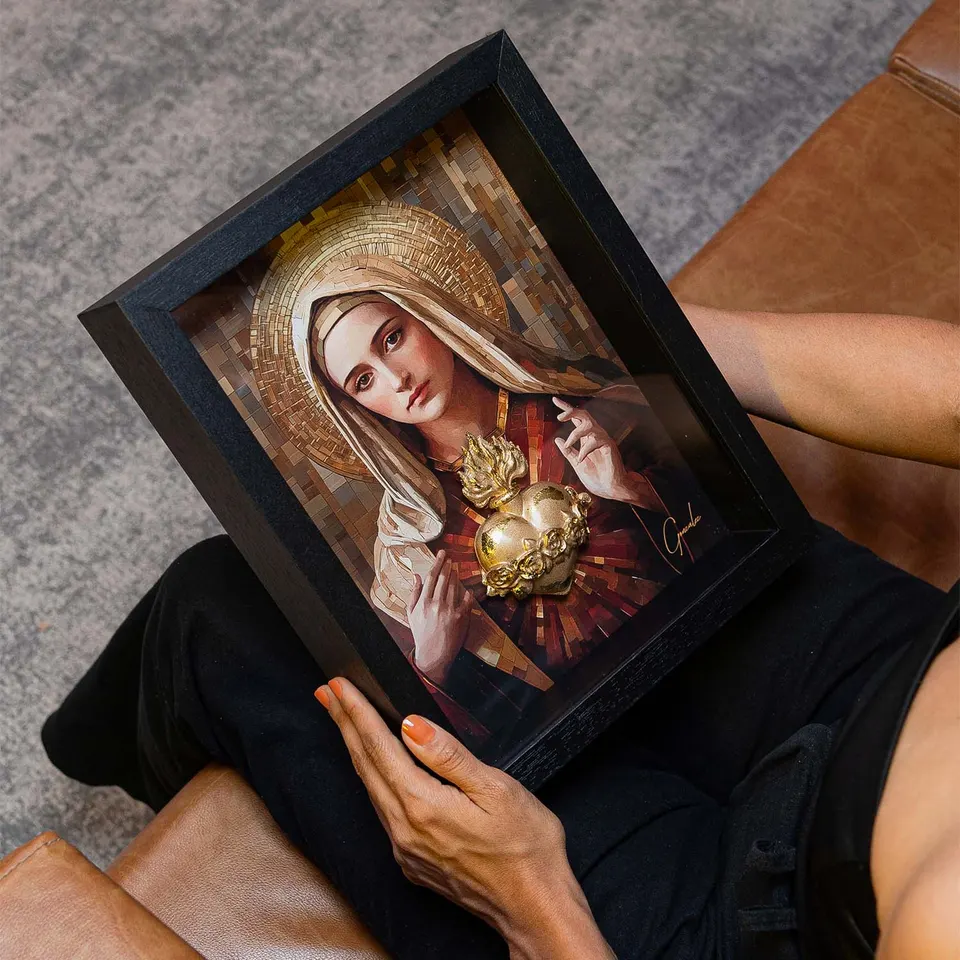 Quadro Os Sagrados Corações de Jesus e Maria 2 peças, de Gonzalez — foto 11