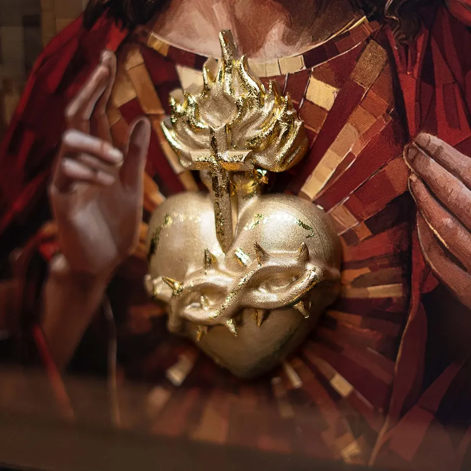 Quadro Os Sagrados Corações de Jesus e Maria 2 peças, de Gonzalez — foto 9