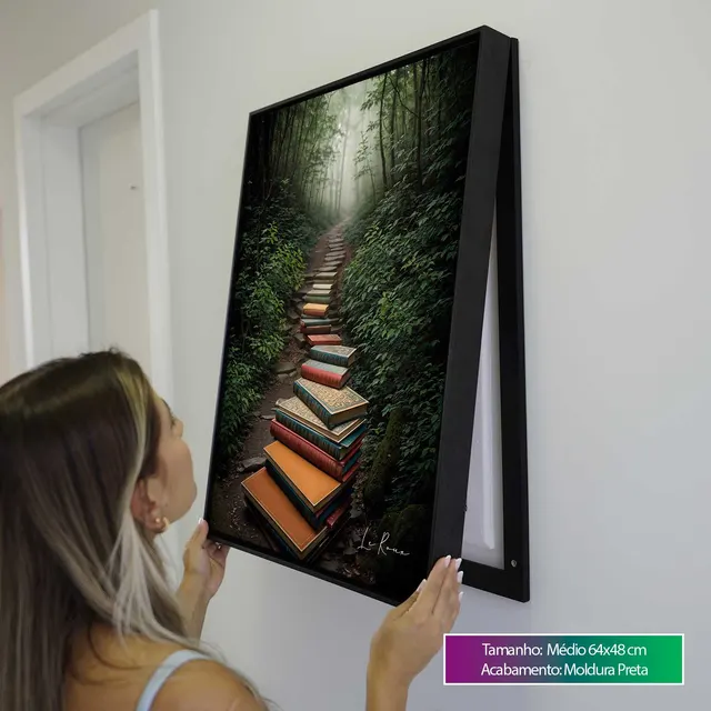 Quadro personalizado que esconde a caixa de luz