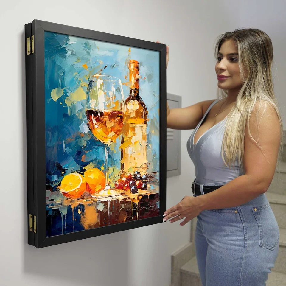Quadro Para Esconder Caixa de Luz - Vinho Branco, de Vicent de Lucca — foto 2