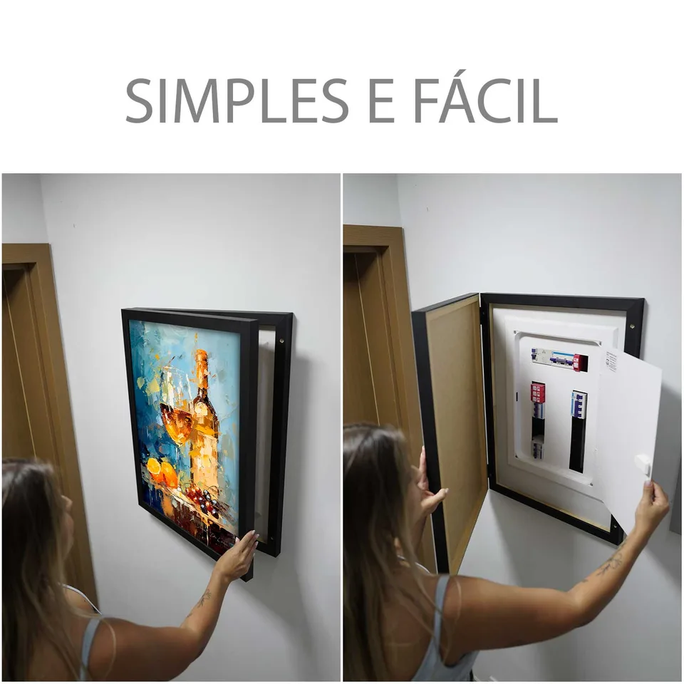 Quadro Para Esconder Caixa de Luz - Vinho Branco, de Vicent de Lucca — foto 3