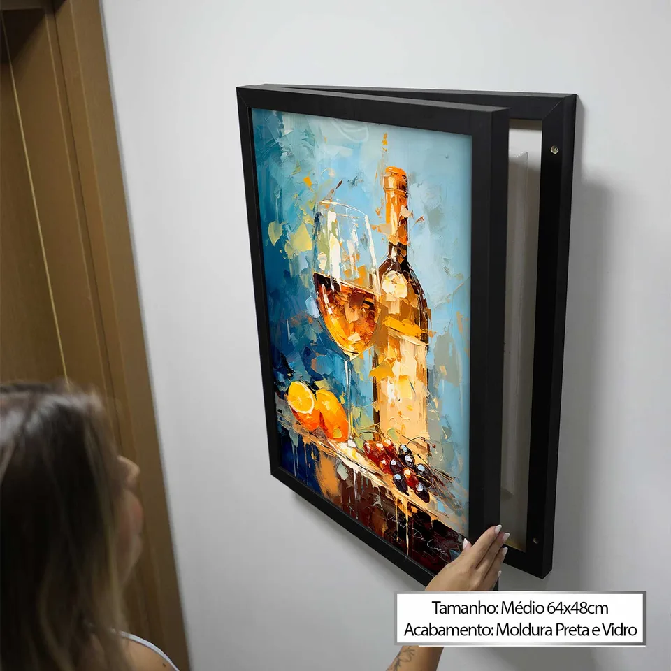 Quadro Para Esconder Caixa de Luz - Vinho Branco, de Vicent de Lucca — foto 5