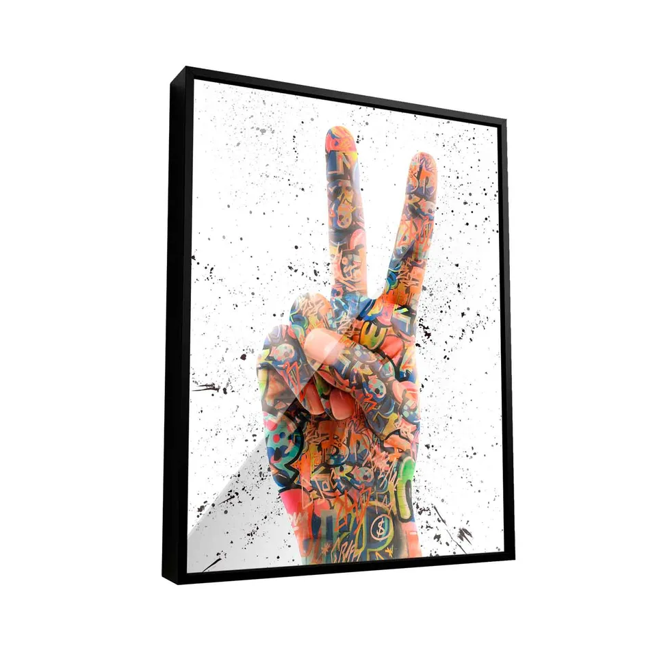 Quadro Decorativo para sala Grafitti Paz e Amor