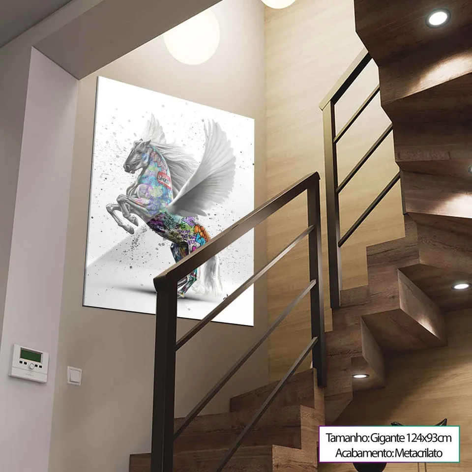 Quadro Pegasus Grafite CRAIG com acabamento em metacrilato