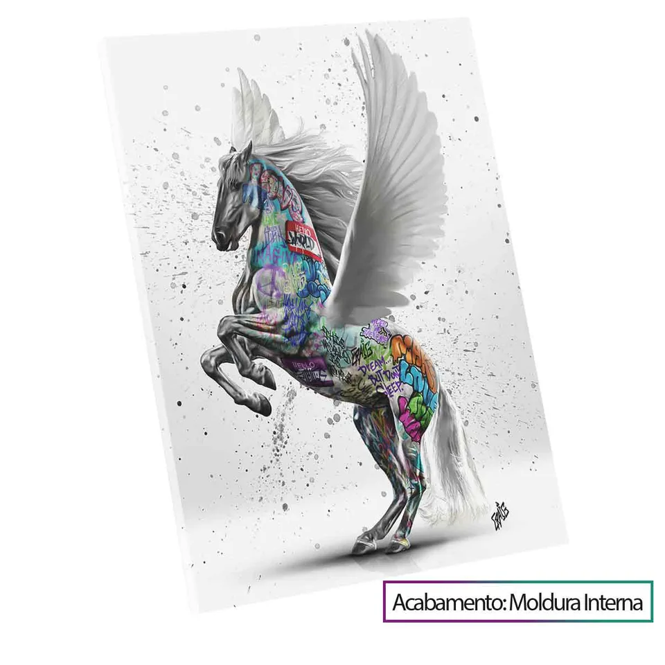 Quadro Pegasus Grafite CRAIG com moldura interna (foto 12)