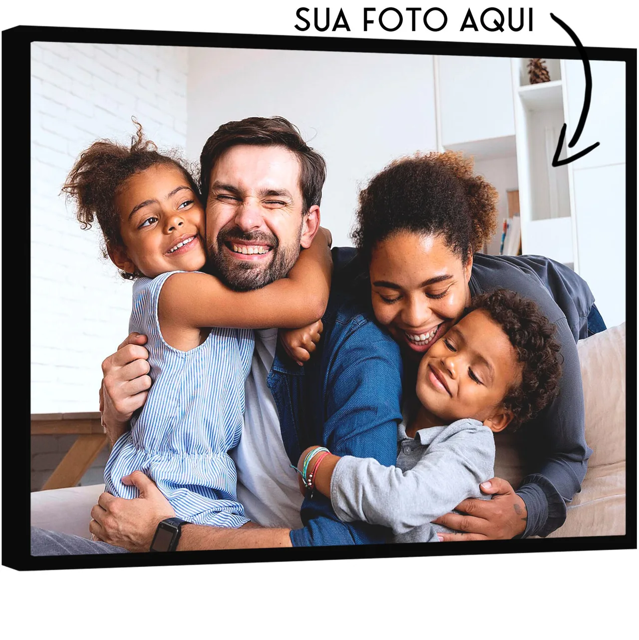 Quadro Personalizado Horizontal com foto de família