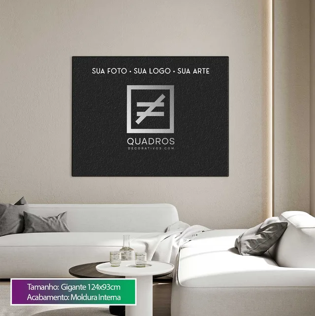 Quadro Personalizado Horizontal em sala de estar clara