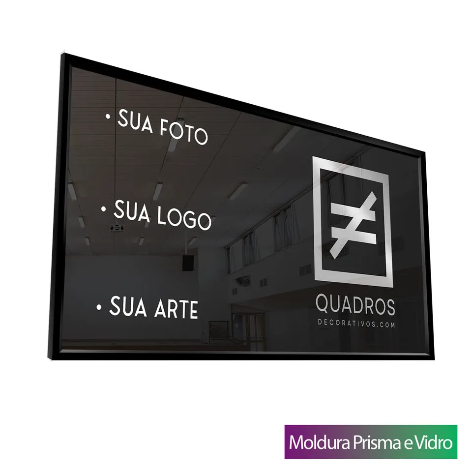 Quadro Personalizado - Proporção de nota - Ultra Wide com moldura Prisma e vidro