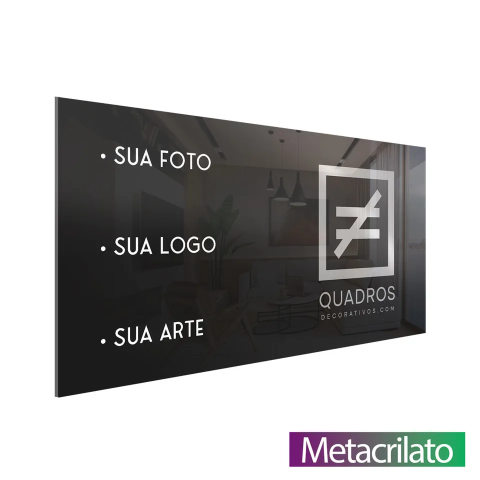 Quadro Personalizado - Proporção de nota - Ultra Wide com acabamento em metacrilato